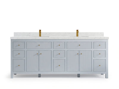 Sonoma 84 Blue Heather, Frosty Carrara Quartz, front view