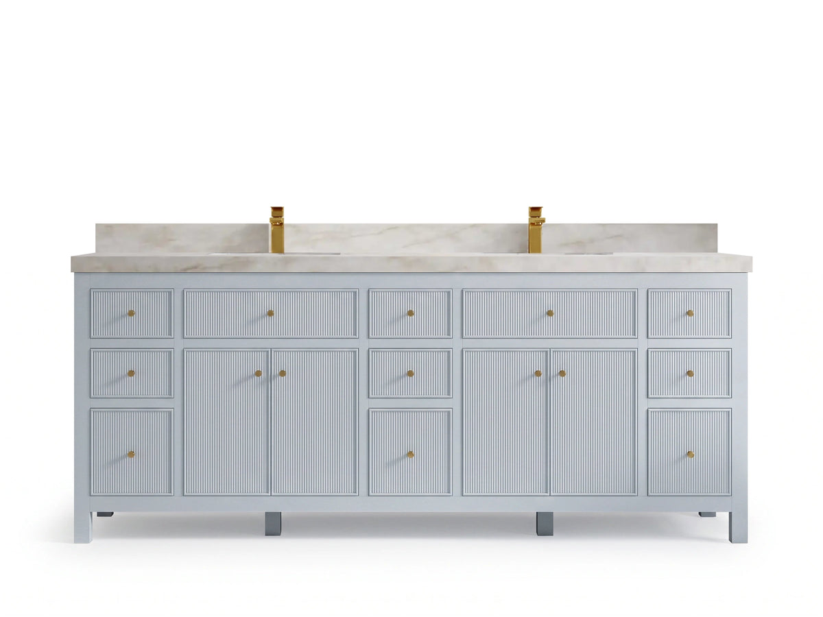 Sonoma 84 Blue Heather, Taj Printed Quartz, front view