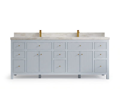 Sonoma 84 Blue Heather, Taj Printed Quartz, front view