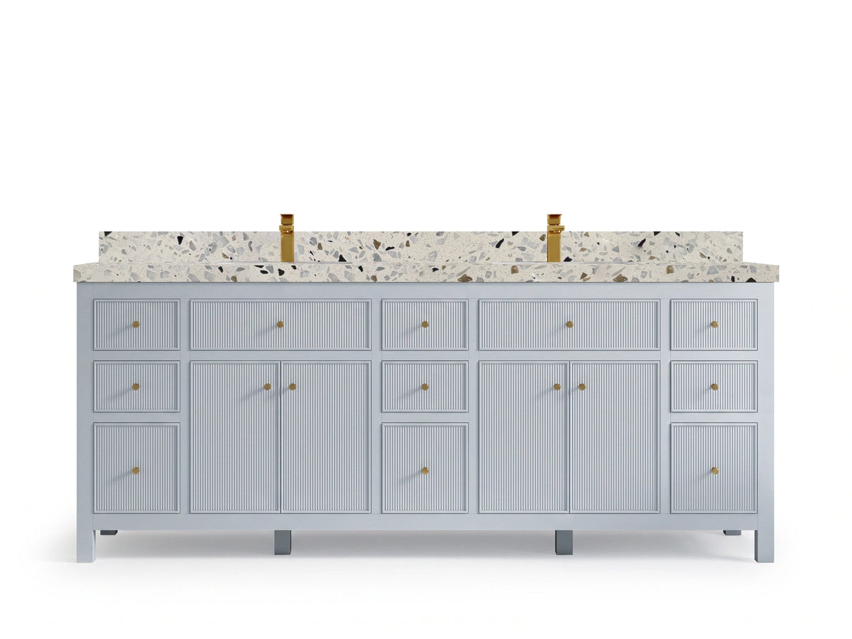 Sonoma 84 Blue Heather, Terrazzo Golden Dusk, front view