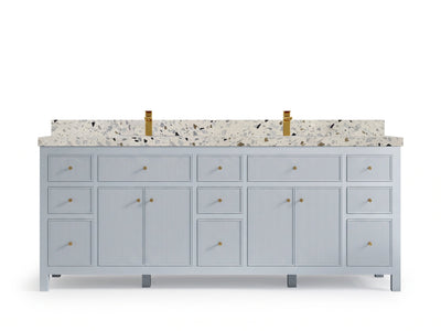 Sonoma 84 Blue Heather, Terrazzo Golden Dusk, front view