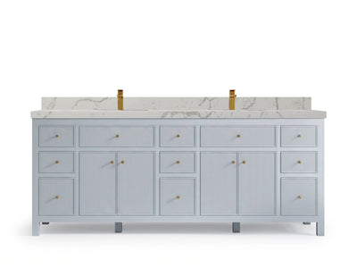 Sonoma 84 Blue Heather, Venatino Quartz, front view