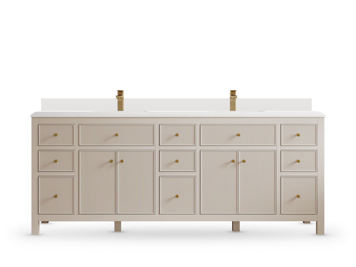 Sonoma 84 Fine Grain Linen Beige, DC White Quartz, front view