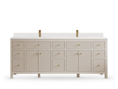 Sonoma 84 Fine Grain Linen Beige, DC White Quartz, front view