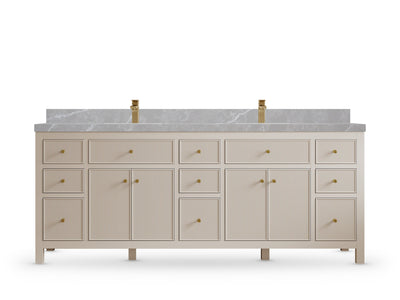 Sonoma 84 Fine Grain Linen Beige, Pearl Light Gray Quartz, front view