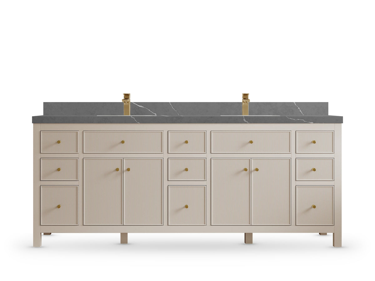 Sonoma 84 Fine Grain Linen Beige, Piatra Gray Quartz, front view
