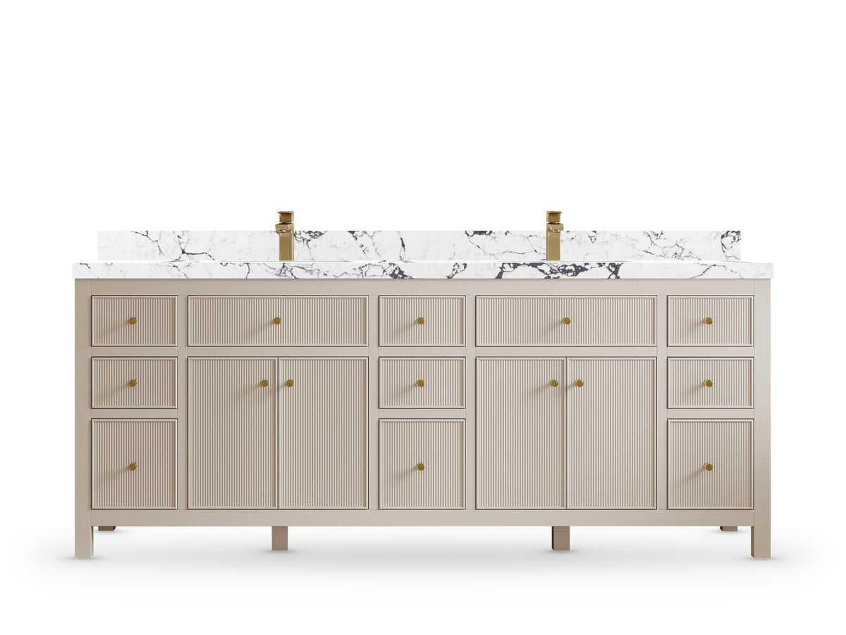 Sonoma 84 Fine Grain Linen Beige, Viola Night Quartz, front view