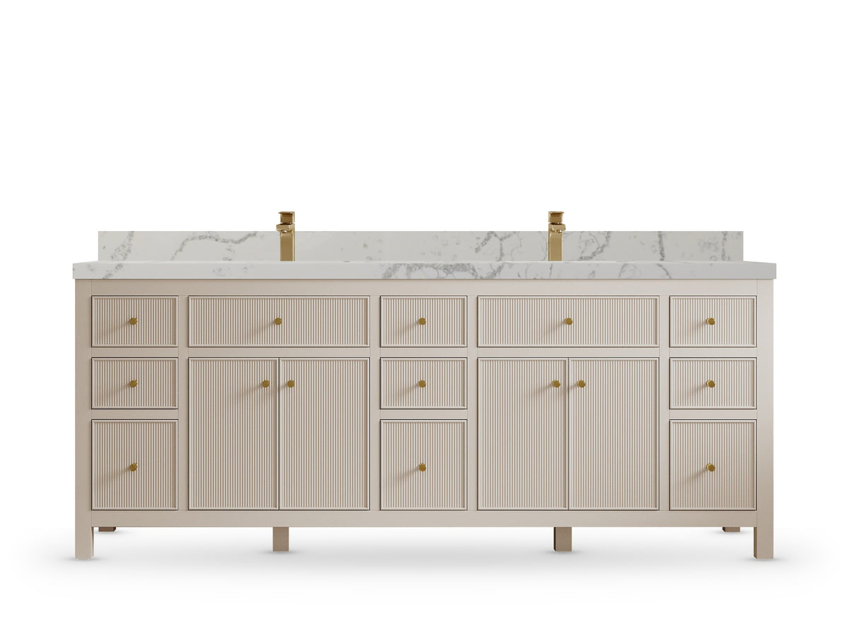 Sonoma 84 Fine Grain Linen Beige, Venatino Quartz, front view