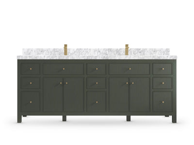 Sonoma 84 Pewter Green, Carrara Marble, front view