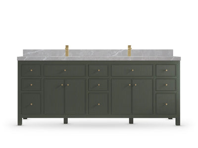 Sonoma 84 Pewter Green, Pearl Light Gray Quartz, front view