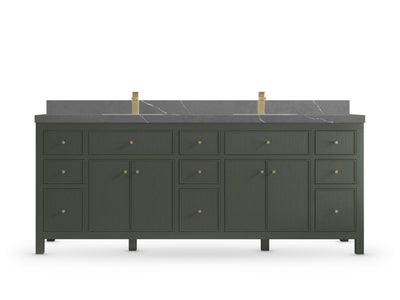 Sonoma 84 Pewter Green, Piatra Gray Quartz, front view