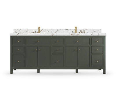 Sonoma 84 Pewter Green, Viola Brown Quartz, front view