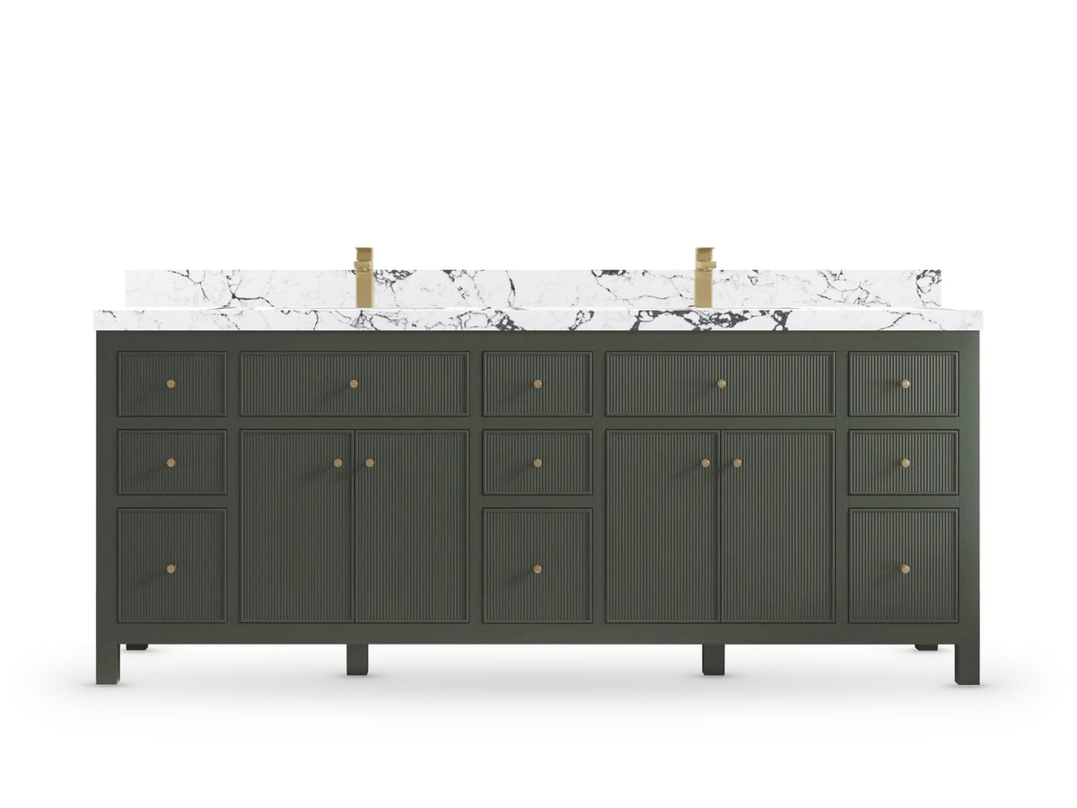 Sonoma 84 Pewter Green, Viola Night Quartz, front view
