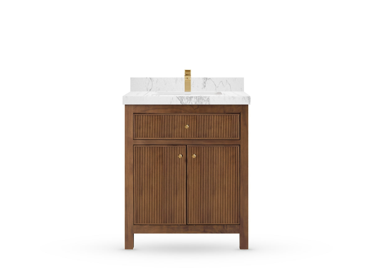 Sonoma Teak Wood 30 in. W x 22 in. D Single Sink Bathroom Vanity