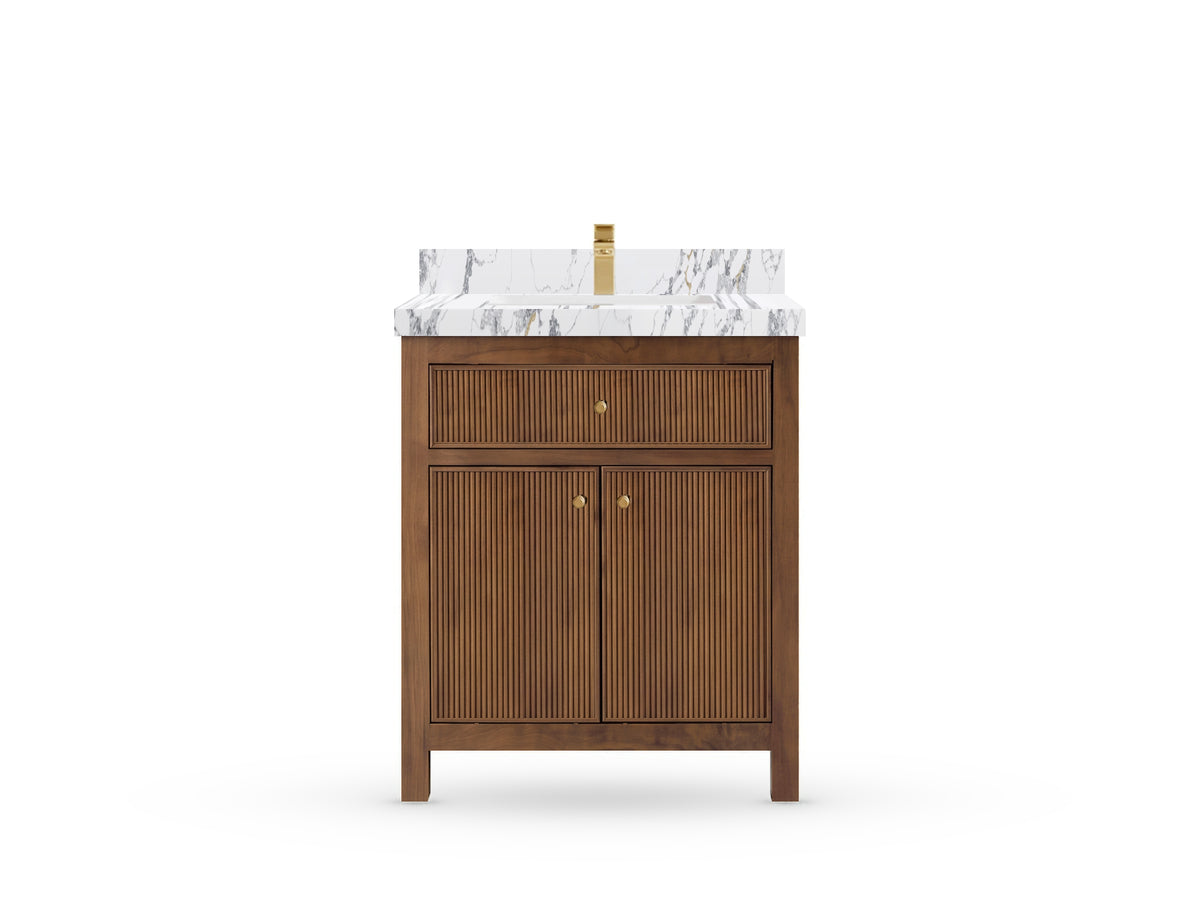 Sonoma Teak Wood 30 in. W x 22 in. D Single Sink Bathroom Vanity