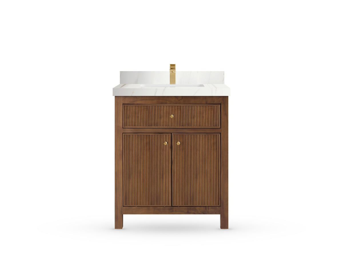 Sonoma Teak Wood 30 in. W x 22 in. D Single Sink Bathroom Vanity