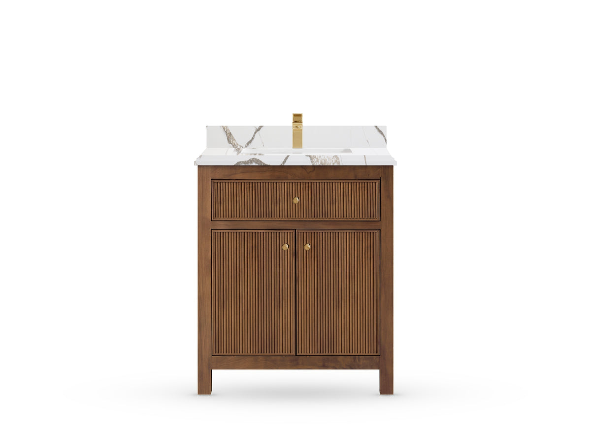 Sonoma Teak Wood 30 in. W x 22 in. D Single Sink Bathroom Vanity