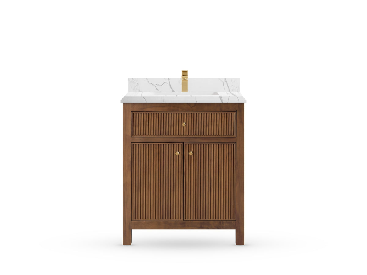 Sonoma Teak Wood 30 in. W x 22 in. D Single Sink Bathroom Vanity