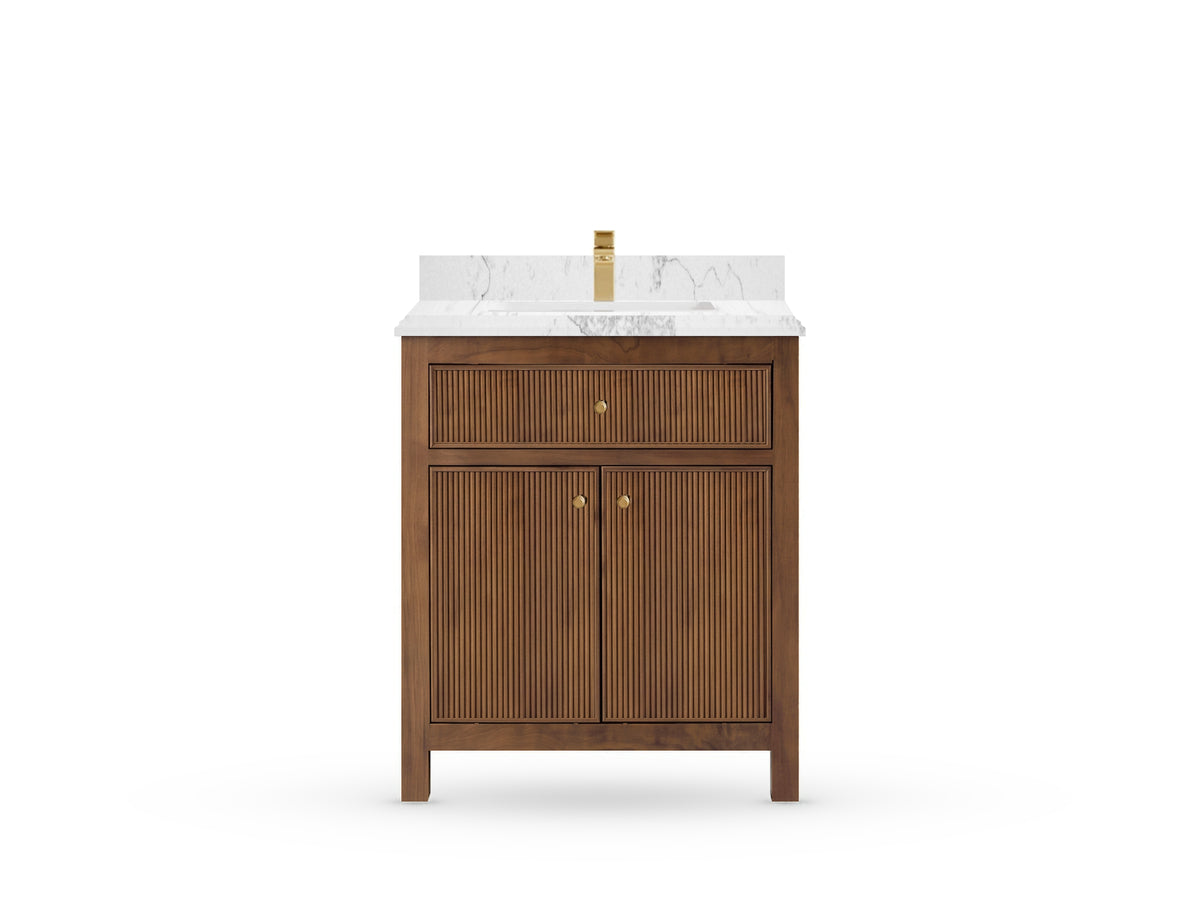 Sonoma Teak Wood 30 in. W x 22 in. D Single Sink Bathroom Vanity