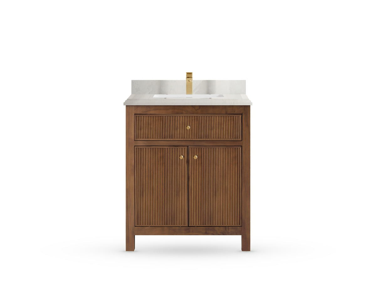 Sonoma Teak Wood 30 in. W x 22 in. D Single Sink Bathroom Vanity