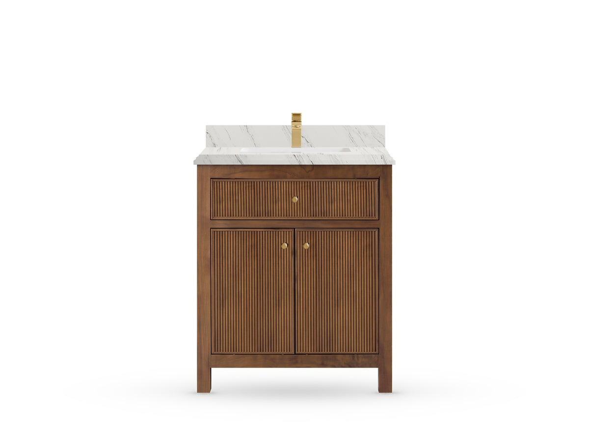 Sonoma Teak Wood 30 in. W x 22 in. D Single Sink Bathroom Vanity