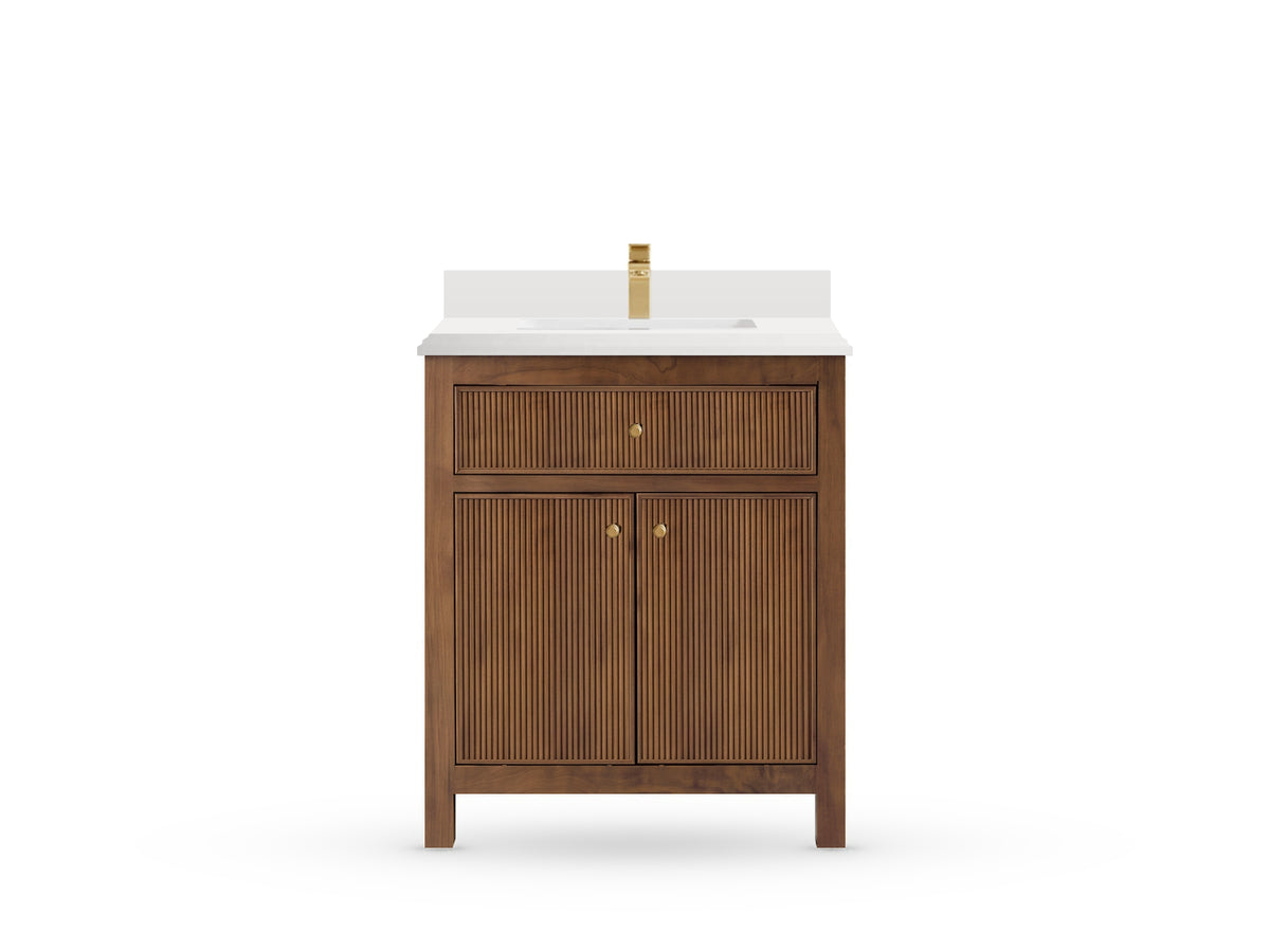Sonoma Teak Wood 30 in. W x 22 in. D Single Sink Bathroom Vanity