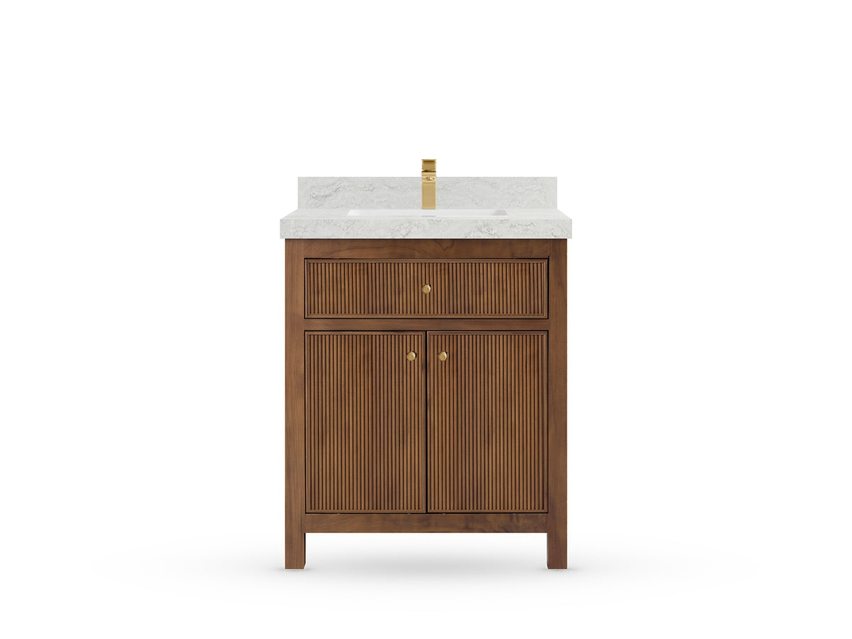 Sonoma Teak Wood 30 in. W x 22 in. D Single Sink Bathroom Vanity