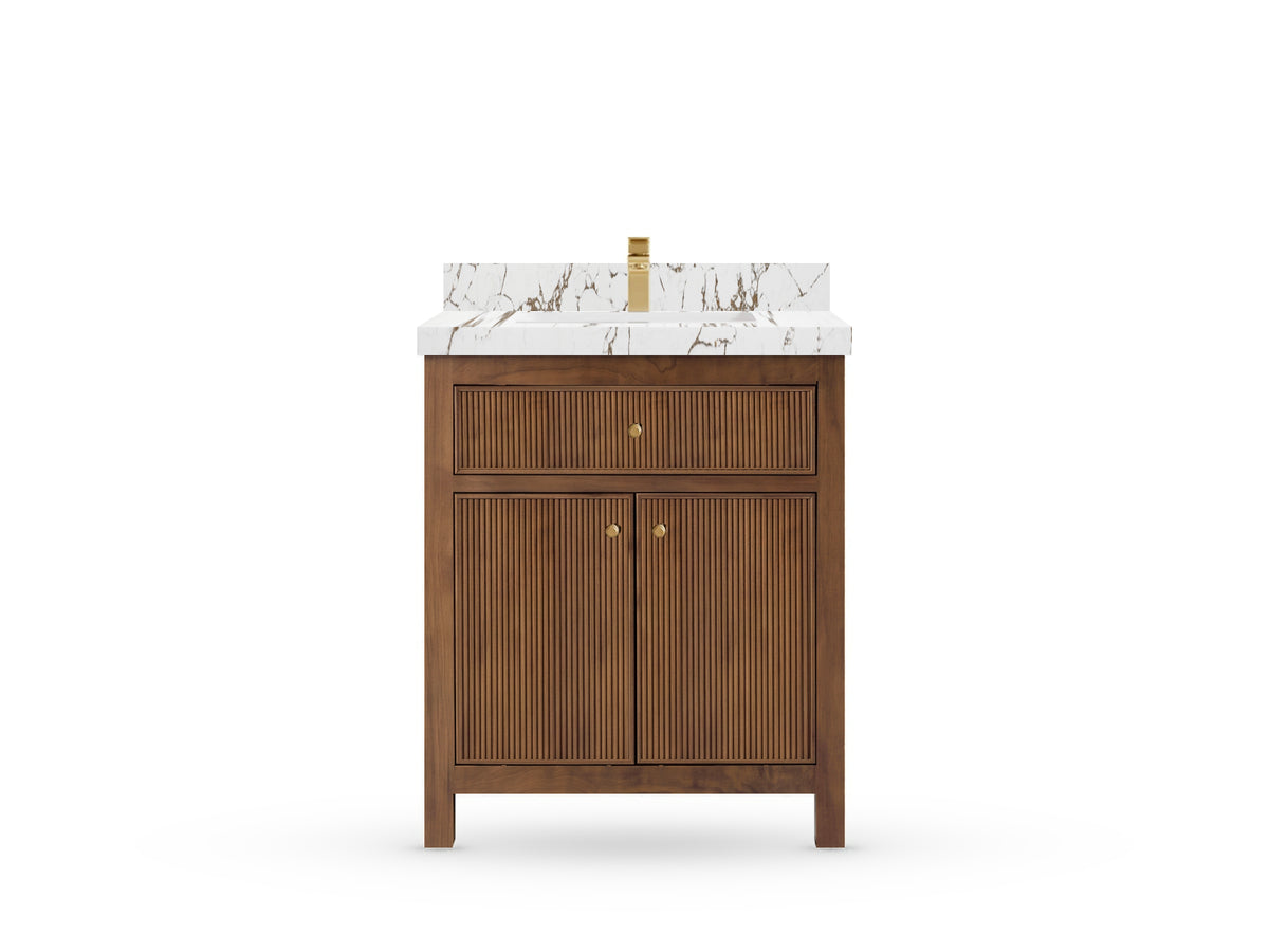 Sonoma Teak Wood 30 in. W x 22 in. D Single Sink Bathroom Vanity