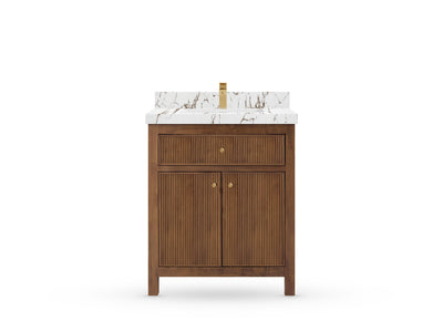 Sonoma Teak Wood 30 in. W x 22 in. D Single Sink Bathroom Vanity