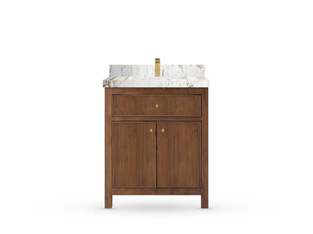 Sonoma Teak Wood 30 in. W x 22 in. D Single Sink Bathroom Vanity