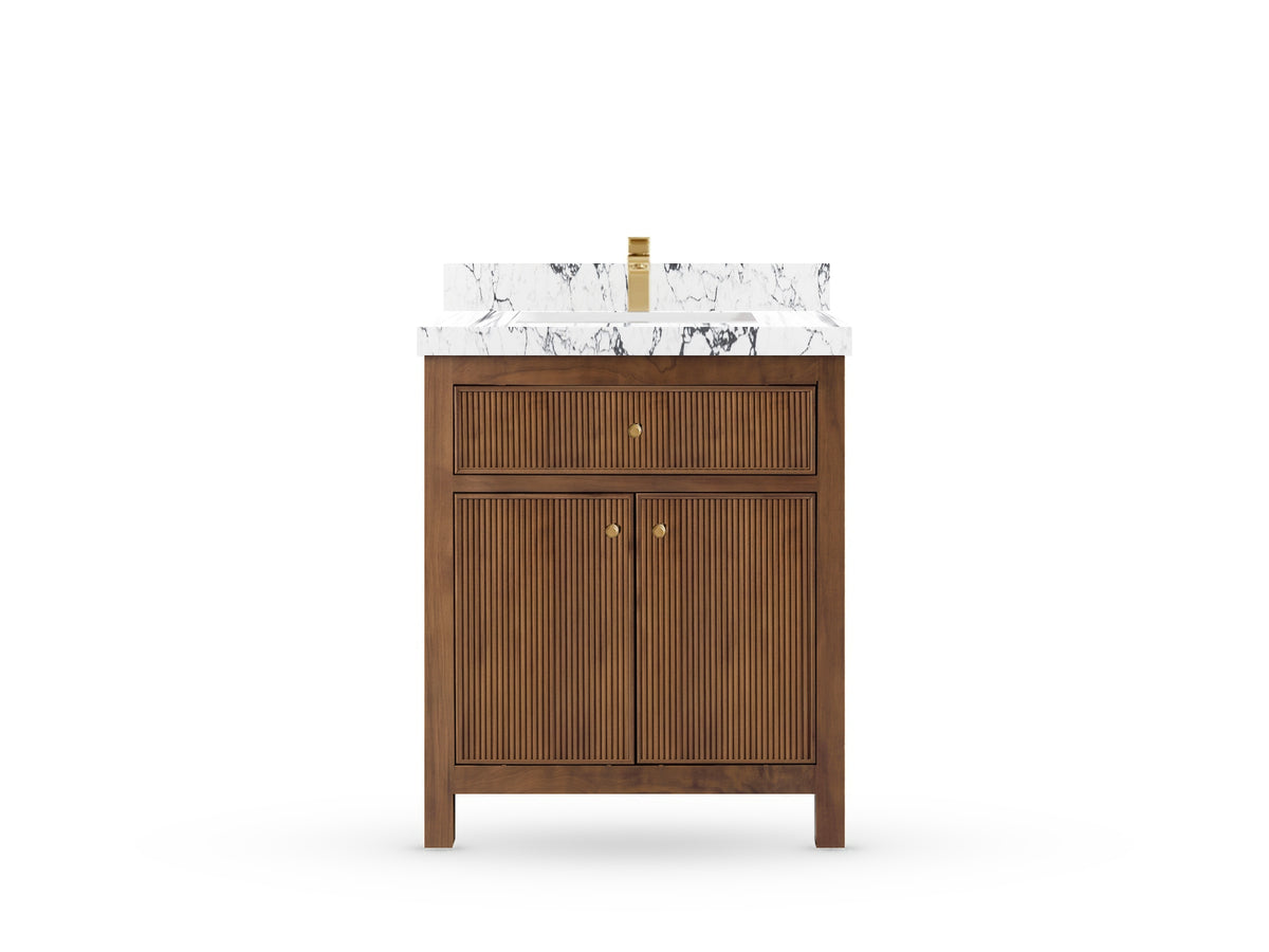 Sonoma Teak Wood 30 in. W x 22 in. D Single Sink Bathroom Vanity