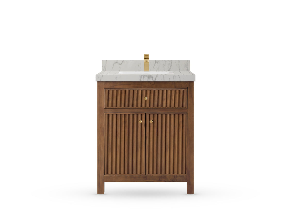 Sonoma Teak Wood 30 in. W x 22 in. D Single Sink Bathroom Vanity