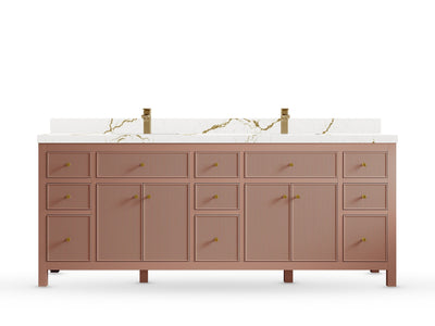 Sonoma 84 Warm Terracotta, Berkshire Brass Quartz, front view