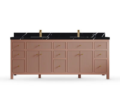 Sonoma 84 Warm Terracotta, Calacatta Black Quartz, front view