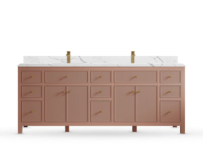 Sonoma 84 Warm Terracotta, DC Calacatta Laza Quartz, front view