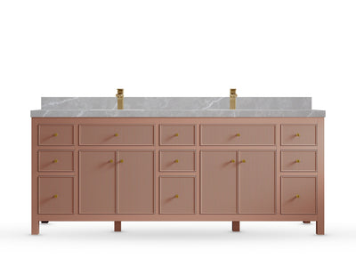 Sonoma 84 Warm Terracotta, Pearl Light Gray Quartz, front view