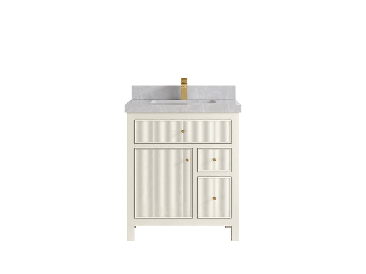 Sonoma 30 in W x 22 in D Free Standing Reeded Single Sink Bathroom Vanity - photo 30