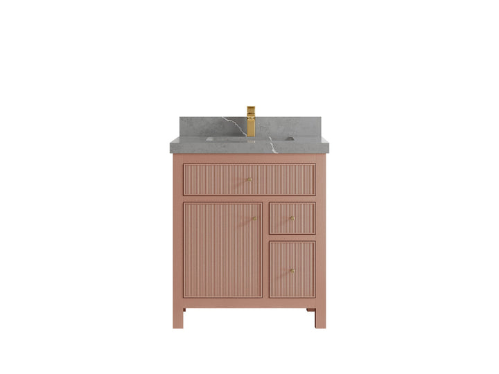 Sonoma 30 in W x 22 in D Free Standing Reeded Single Sink Bathroom Vanity - photo 32
