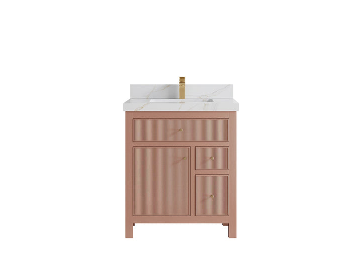 Sonoma 30 in W x 22 in D Free Standing Reeded Single Sink Bathroom Vanity - photo 16