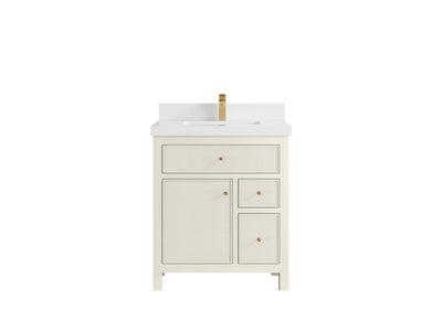 Sonoma 30 in W x 22 in D Free Standing Reeded Single Sink Bathroom Vanity - Willow Bath and Vanity
