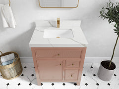 Sonoma 30 in W x 22 in D Reeded Free Standing Single Sink Bathroom Vanity - photo 11