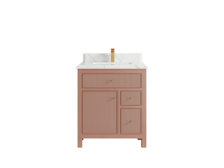 Sonoma 30 in W x 22 in D Free Standing Reeded Single Sink Bathroom Vanity - photo 22