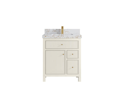 Sonoma 30 in W x 22 in D Free Standing Reeded Single Sink Bathroom Vanity - Willow Bath and Vanity