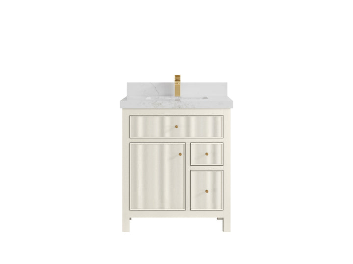 Sonoma 30 in W x 22 in D Free Standing Reeded Single Sink Bathroom Vanity - photo 14