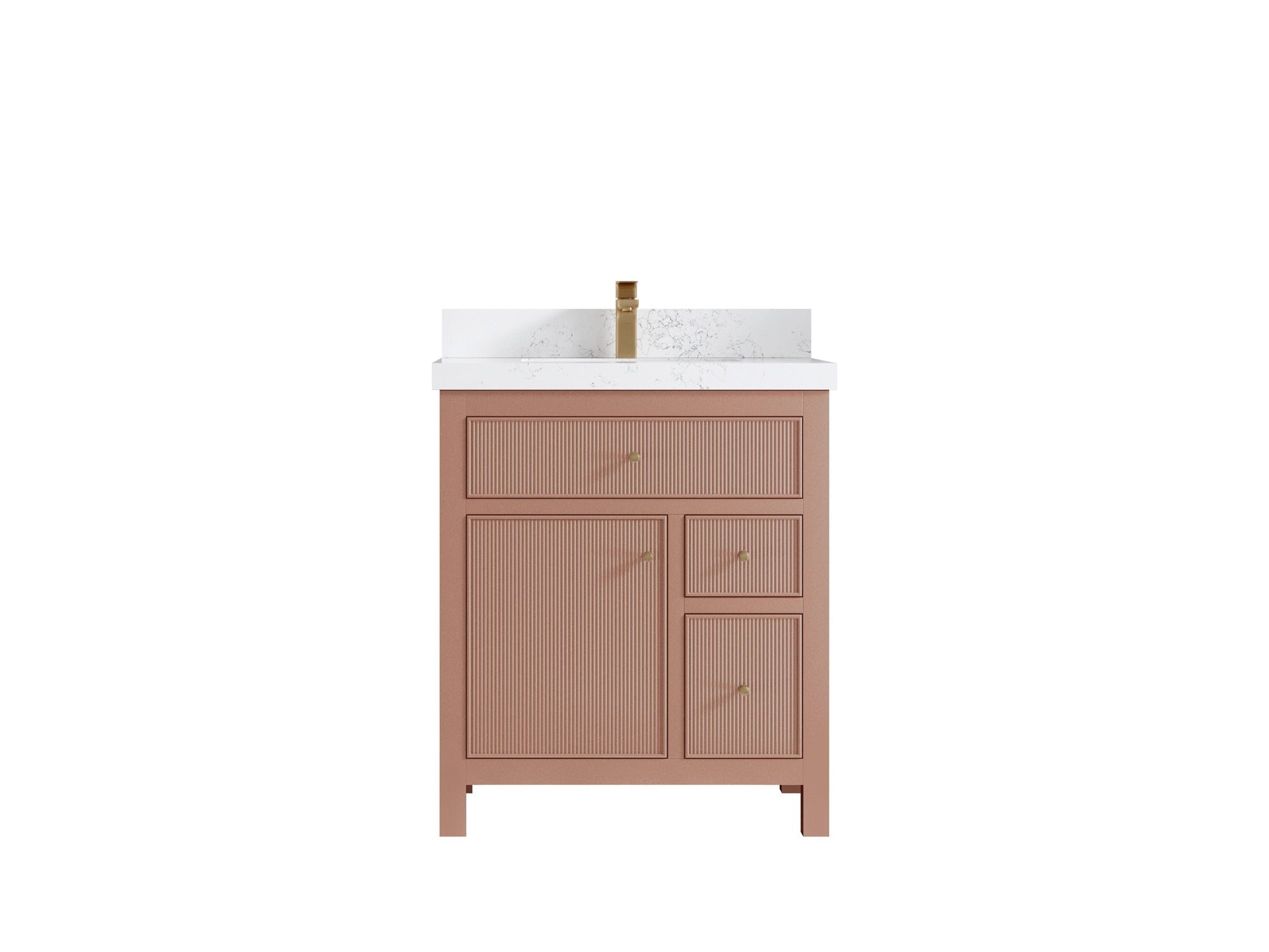 Sonoma 30 in W x 22 in D Free Standing Reeded Single Sink Bathroom Vanity - Willow Bath and Vanity