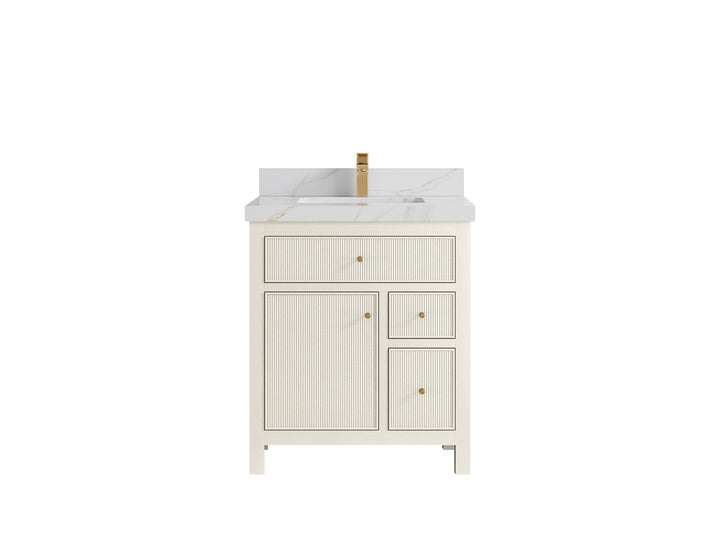 Sonoma 30 in W x 22 in D Free Standing Reeded Single Sink Bathroom Vanity - photo 16