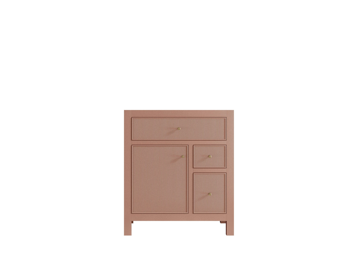 Sonoma 30 in W x 22 in D Free Standing Reeded Single Sink Bathroom Vanity - Willow Bath and Vanity