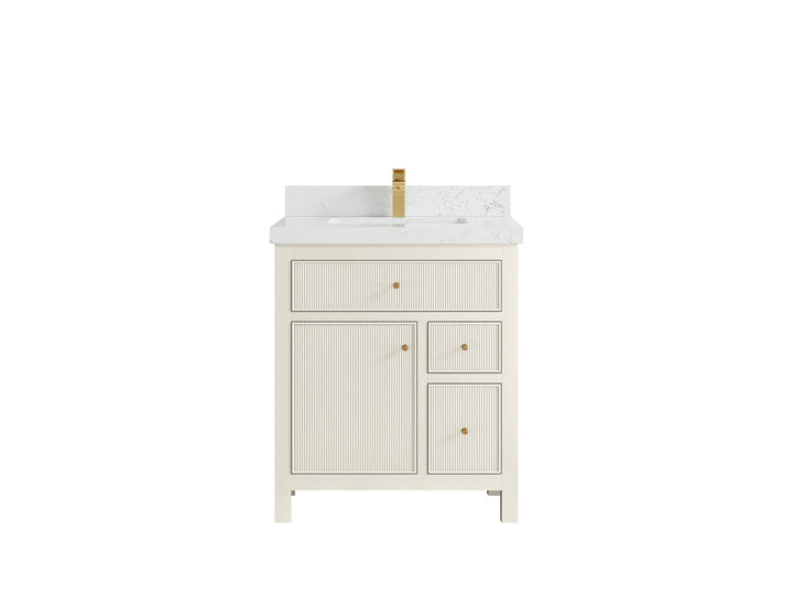 Sonoma 30 in W x 22 in D Free Standing Reeded Single Sink Bathroom Vanity - photo 28