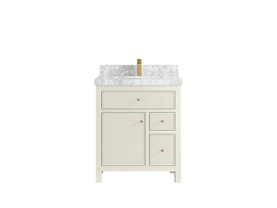 Sonoma 30 in W x 22 in D Free Standing Reeded Single Sink Bathroom Vanity - Willow Bath and Vanity