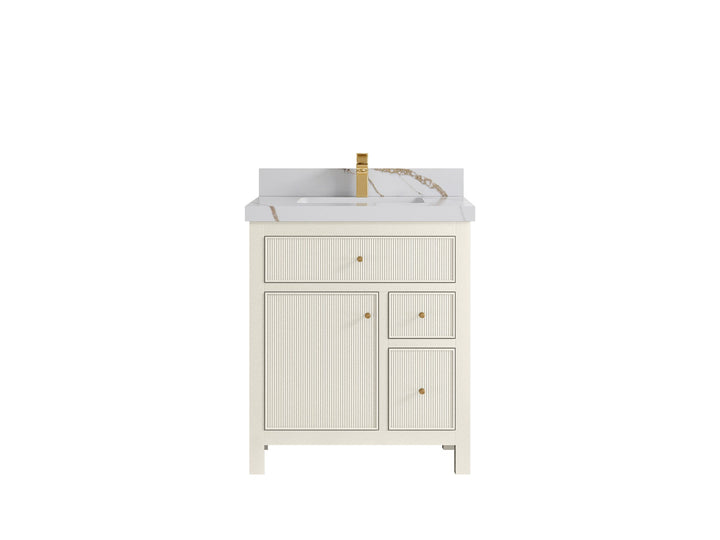 Sonoma 30 in W x 22 in D Free Standing Reeded Single Sink Bathroom Vanity - photo 10